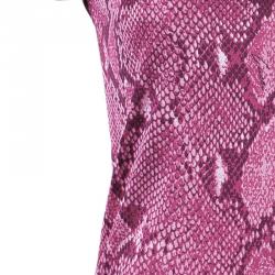 مملوكة مسبقًا Gucci Pink Snake Print Top S