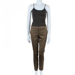 Pre Owned Gucci Green Trousers XS