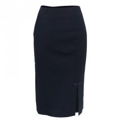 Pre Owned Gucci Black Pencil Skirt S