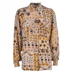 Gucci Pink Flower Print Top S