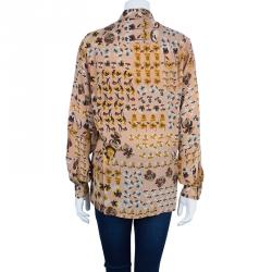 Gucci Pink Flower Print Top S