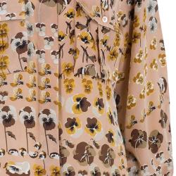 Gucci Pink Flower Print Top S