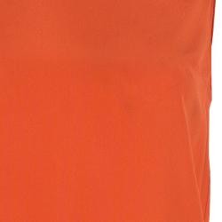Gucci Orange Snakeskin Collar Sleeveless Top XS