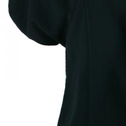 Pre Owned توب غوتشي بأزرار حرير أسود S