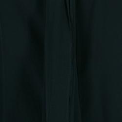 Pre Owned توب غوتشي بأزرار حرير أسود S