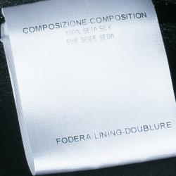 Pre Owned توب غوتشي بأزرار حرير أسود S