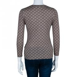 Pre Owned Gucci GG Monogram Cashmere Sweater S