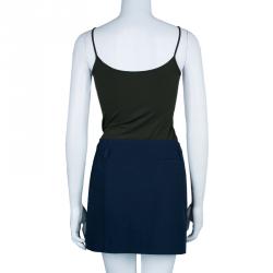 Pre Owned Gucci Navy Blue Pleated Mini Skirt S