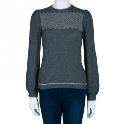 Pre Owned Gucci Grey Knit Jumper XS