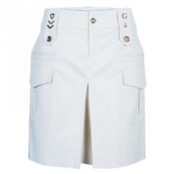 Pre Owned Gucci Cream Two Pocket Skirt M