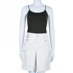 Pre Owned Gucci Cream Two Pocket Skirt M
