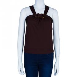 Gucci Brown Halterneck Top XS
