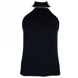 Pre Owned Gucci Black Halterneck Top S