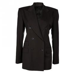Pre Owned Gucci Grey/Brown Tailored Blazer M