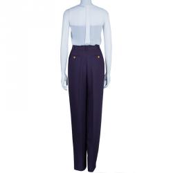 Pre Owned Gucci Purple Wide Leg Trousers M
