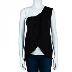 Pre Owned توب غوتشي بكتف واحد أسود L