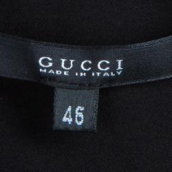 Pre Owned توب غوتشي بكتف واحد أسود L