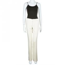 Pre Owned Gucci Cream Tailored Trousers M