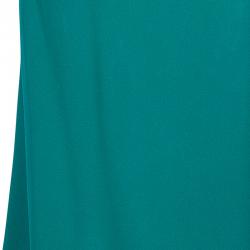 Pre Owned فستان غوتشي تركواز ماكسي بكشكشة S