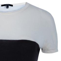 Pre Owned Gucci Colorblock Cashmere Top M