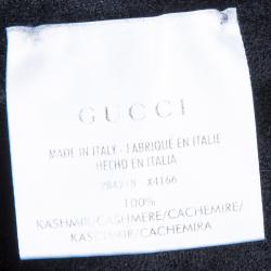 Pre Owned Gucci Colorblock Cashmere Top M