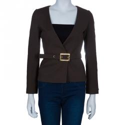 Gucci Olive Green Belted Blazer XS
