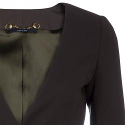 Gucci Olive Green Belted Blazer XS