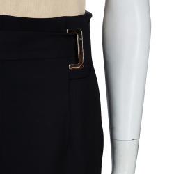 Pre Owned Gucci Black Belted Skirt M