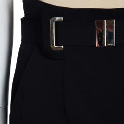 Pre Owned Gucci Black Belted Skirt M