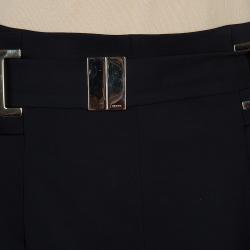 Pre Owned Gucci Black Belted Skirt M
