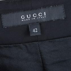 Pre Owned Gucci Black Belted Skirt M