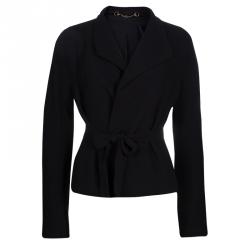 Gucci Black Belted Blazer L