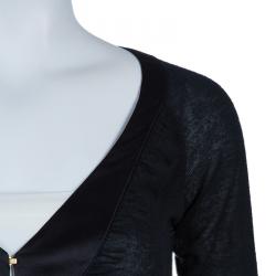 Pre Owned Gucci Black Hook Detail Cardigan S
