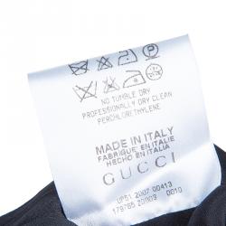 Gucci Black Belted A Line Dress L