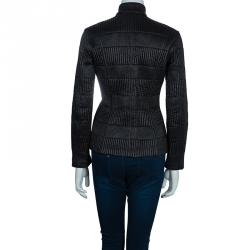 Pre Owned Gucci Black Leather Jacket M