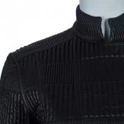 Pre Owned Gucci Black Leather Jacket M