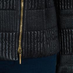 Pre Owned Gucci Black Leather Jacket M