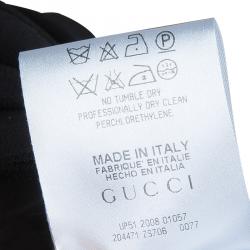 Gucci Black Gold Belted Dress M
