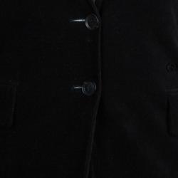 Pre Owned Gucci Black Rib Detail Blazer S