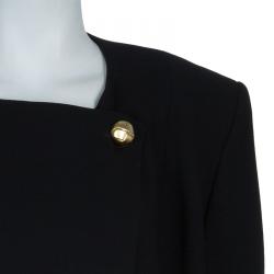 Pre Owned Gucci Black Double Breasted Wool Jacket M