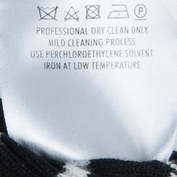 Pre Owned Gucci Monochrome Striped Ribbed Knit Top XS