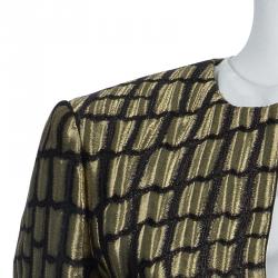 Pre Owned Gucci Metallic Gold Box Jacket S