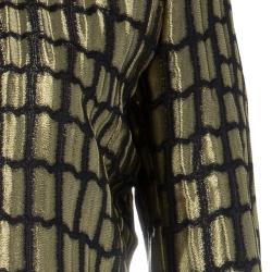 Pre Owned Gucci Metallic Gold Box Jacket S