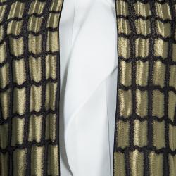 Pre Owned Gucci Metallic Gold Box Jacket S