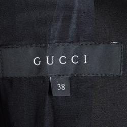 Pre Owned Gucci Metallic Gold Box Jacket S