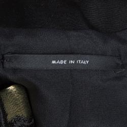 Pre Owned Gucci Metallic Gold Box Jacket S