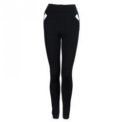 Gucci Black Cutout High Waist Detail Skinny Trousers XS