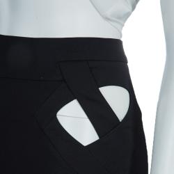 Gucci Black Cutout High Waist Detail Skinny Trousers XS