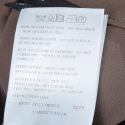 Pre Owned Gucci Brown Button Down Long Sleeve Blouse S