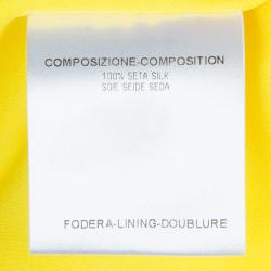 مملوكة مسبقًا Gucci Yellow Asymmetrical Neckline Sleeveless Silk Top M